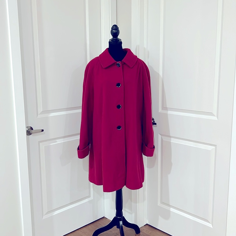 1. Covington Red Wool Coat